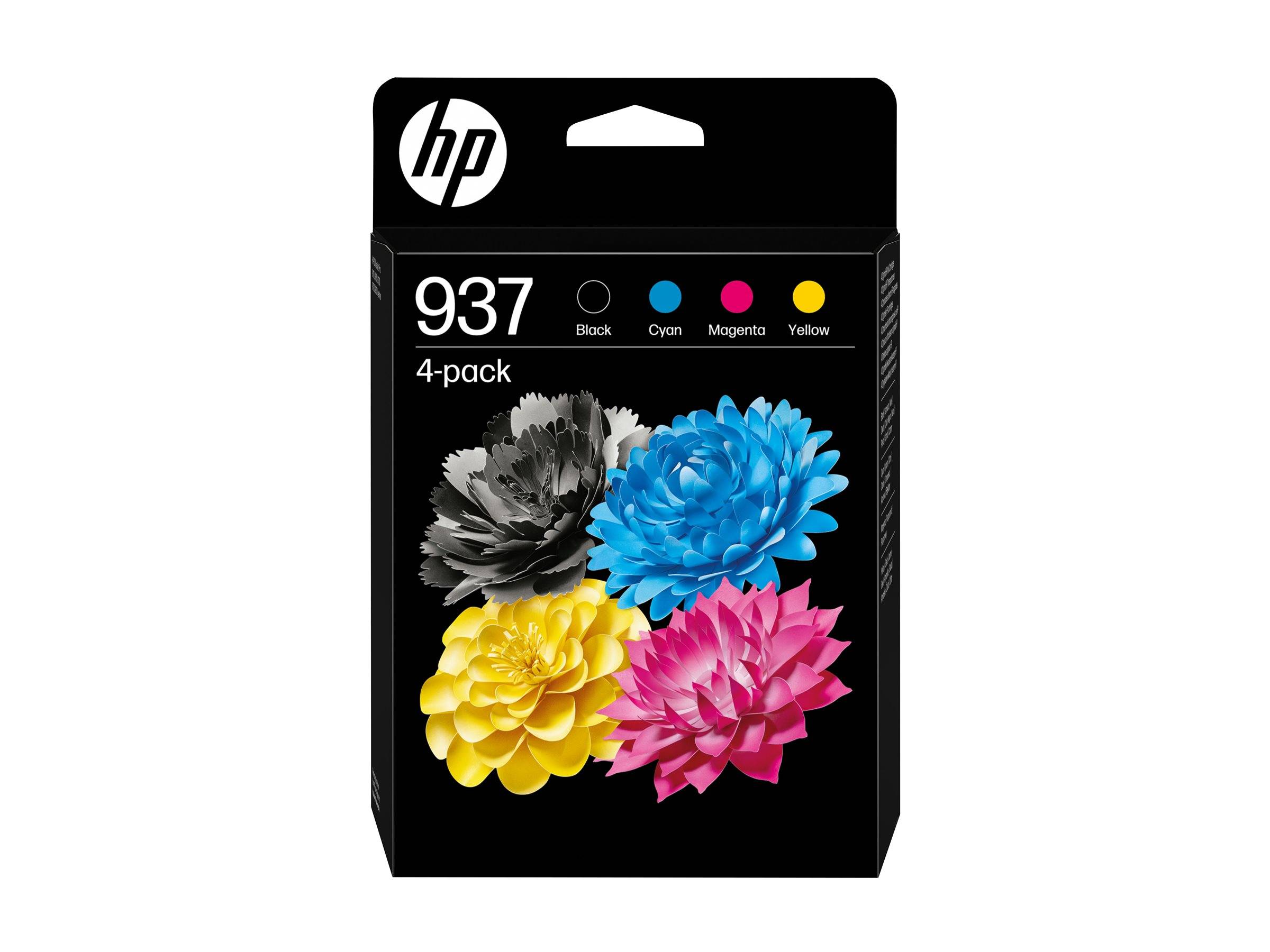 HP 937 - 4er-Pack - Schwarz, Cyan, Magenta, Gelb