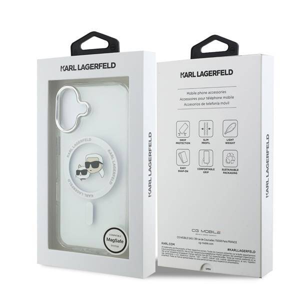 Case Hülle Karl Lagerfeld MagSafe iPhone 17 Kunststoff Karl Katze transparent