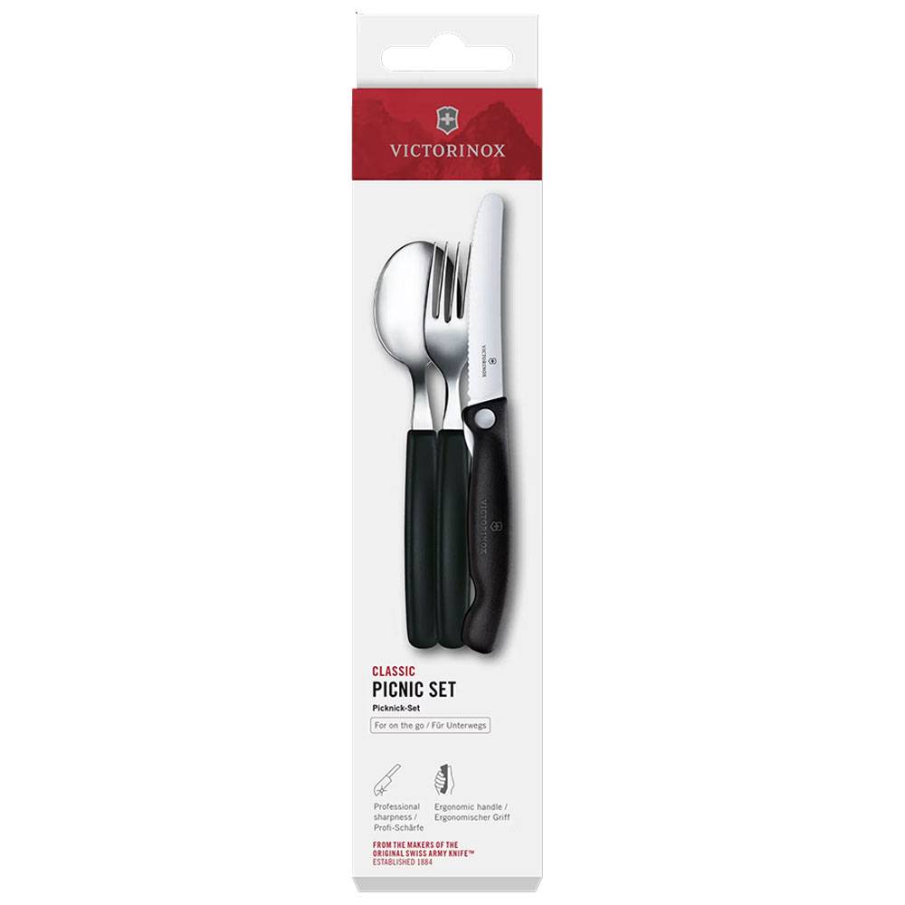Victorinox Classic Picknick Set 3-teilig - Schwarz