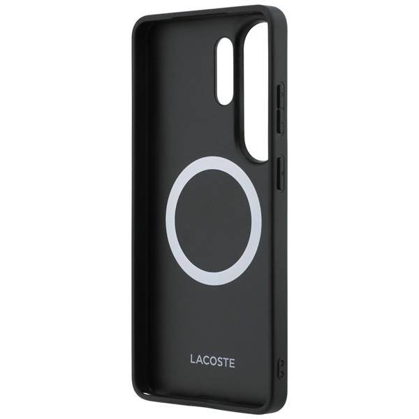 Hülle Lacoste Galaxy S26 Ultra Kunstleder schwarz MagSafe Logo goldfarbig