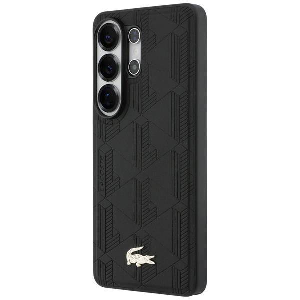 Hülle Lacoste Galaxy S26 Ultra Kunstleder schwarz MagSafe Logo goldfarbig
