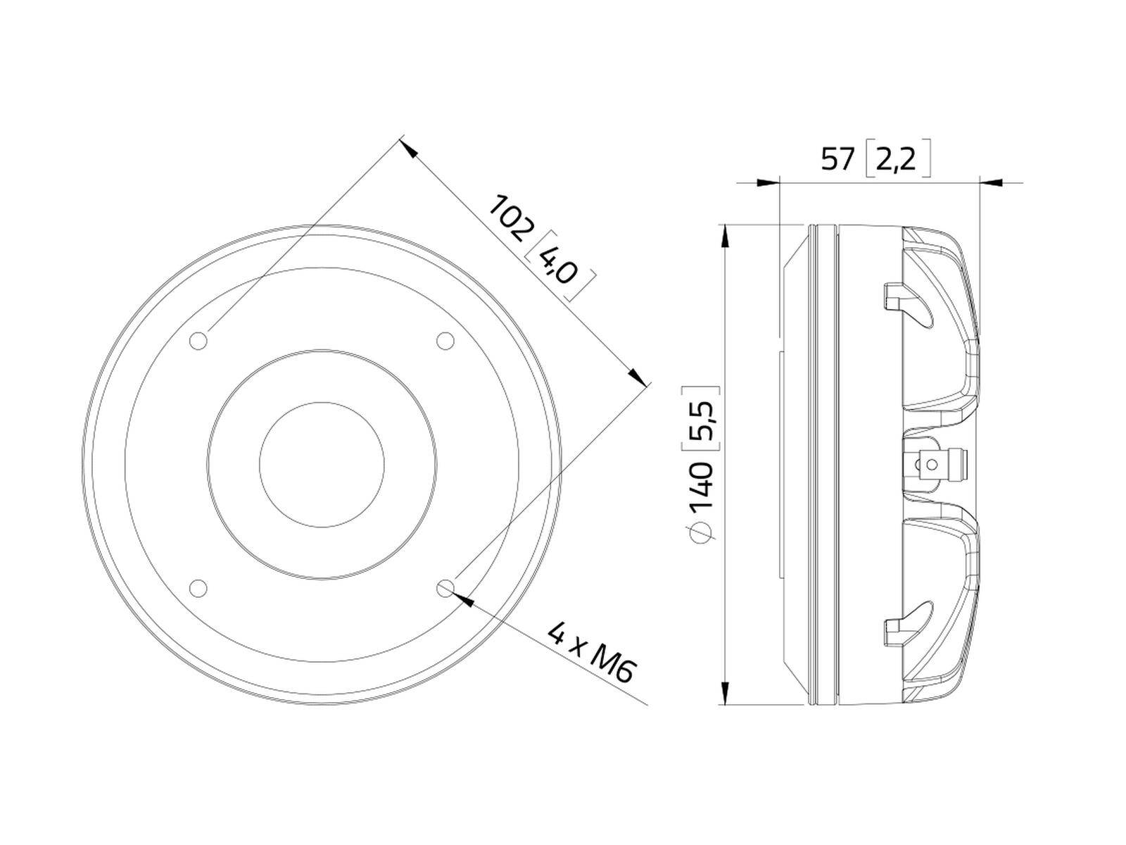 LAVOCE DN14.40TK 1,4 Zoll Kompressionstreiber, Neodym