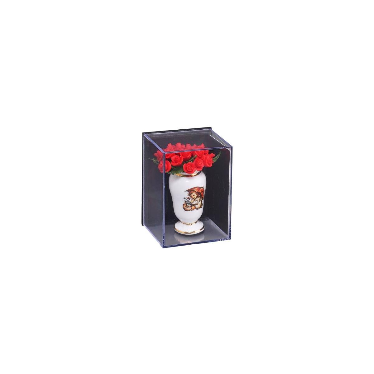 Bodenvase mit roten Rosen - Dekor Hummel