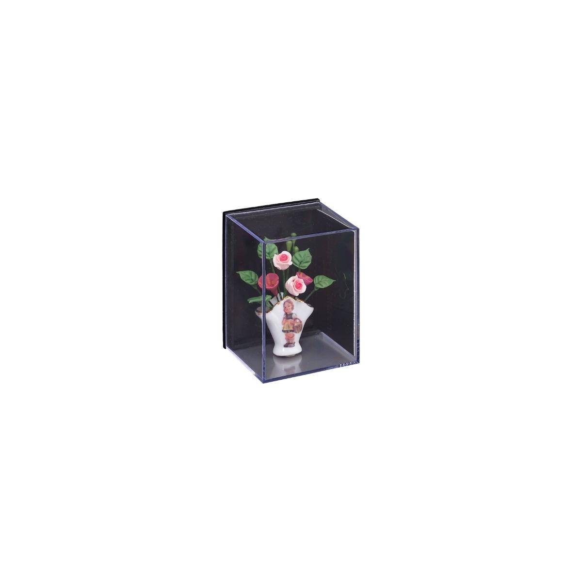 Fächervase mit Blumen - Dekor Hummel Mädchen