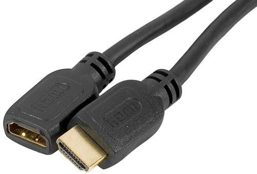 Exertis Connect HDMI 2.0 High Speed Verlängerungskabel, 4K, HDMI St. A / HDMI Bu. A, schwarz, 3,0 m