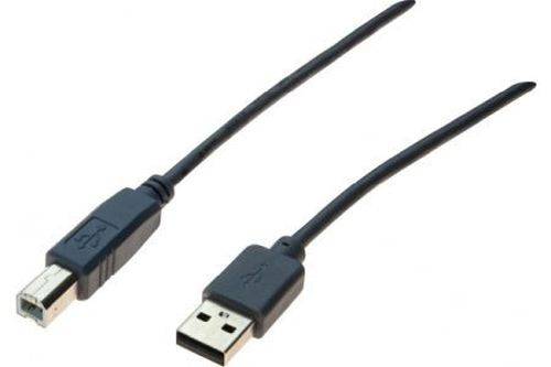 USB 2.0 Kabel, USB St. A / USB St. B, anthrazit, 1,0 m