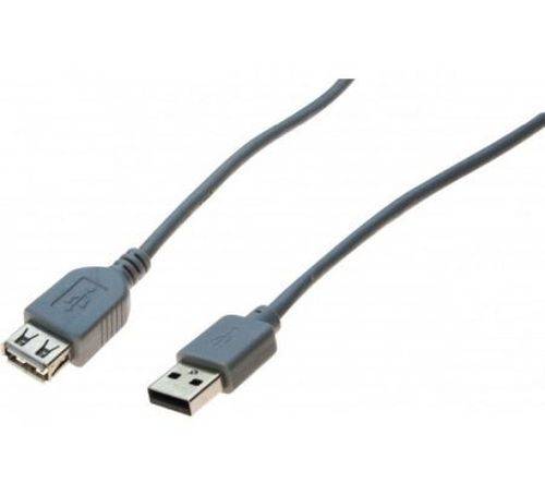 USB 2.0 Verlängerungskabel, USB St. A/ USB Bu. A, anthrazit, 0,4 m