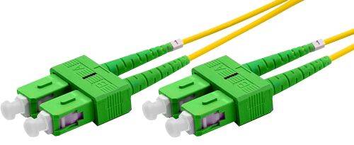 Ekivalan LWL Duplex Patchkabel OS2, 9/125 µm, SC APC/SC APC, gelb, 15,0 m