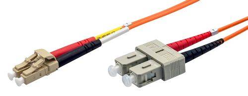 Ekivalan LWL Duplex Patchkabel OM2, 50/125 µm, LC/SC, orange, 2,0 m