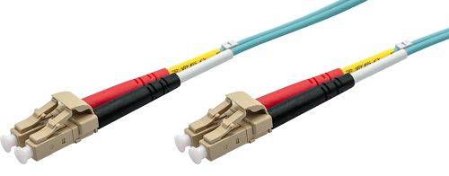 Ekivalan LWL Duplex Patchkabel OM3, 50/125 µm, LC/LC, aqua, 1,0 m