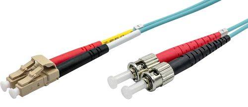 Ekivalan LWL Duplex Patchkabel OM3, 50/125 µm, LC/ST, aqua, 10,0 m