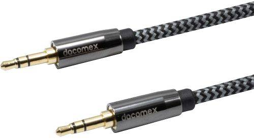 Dacomex Audiokabel, 3,5 mm Stereo Klinkenst. / St., Recycling-Material, schwarz/grau, 5,0 m