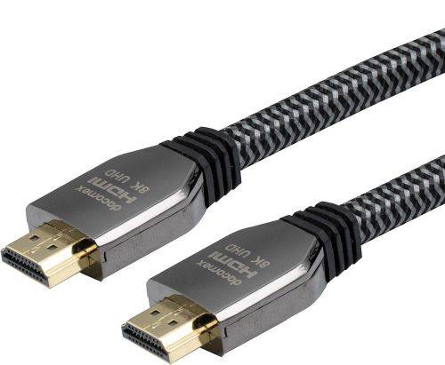 Dacomex Ultra High Speed HDMI 2.1 Kabel, 8K, Recycling-Material, HDMI St. A / HDMI St. A, schwarz/gr