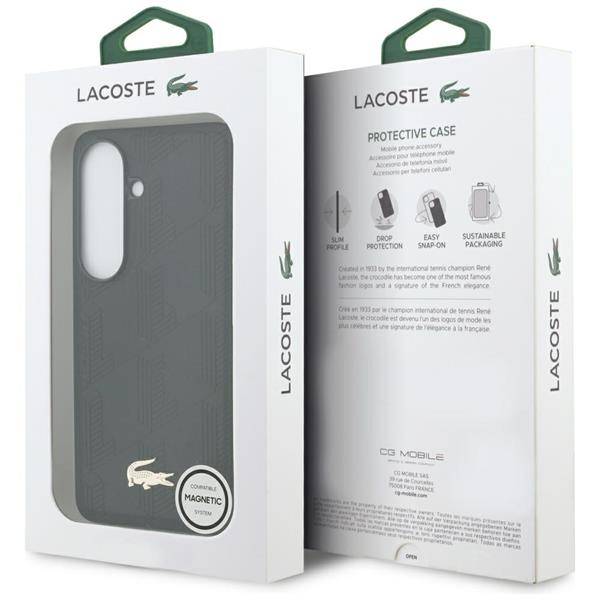 Hülle Lacoste Galaxy S26 Kunstleder schwarz MagSafe Logo goldfarbig