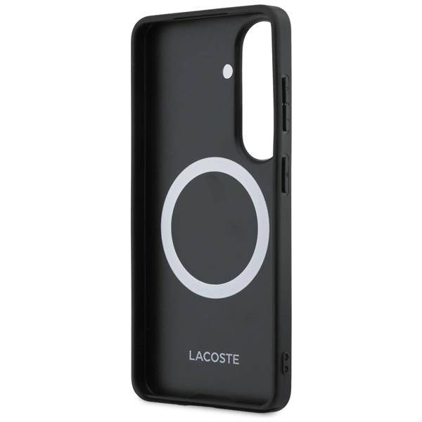 Hülle Lacoste Galaxy S26 Kunstleder schwarz MagSafe Logo goldfarbig