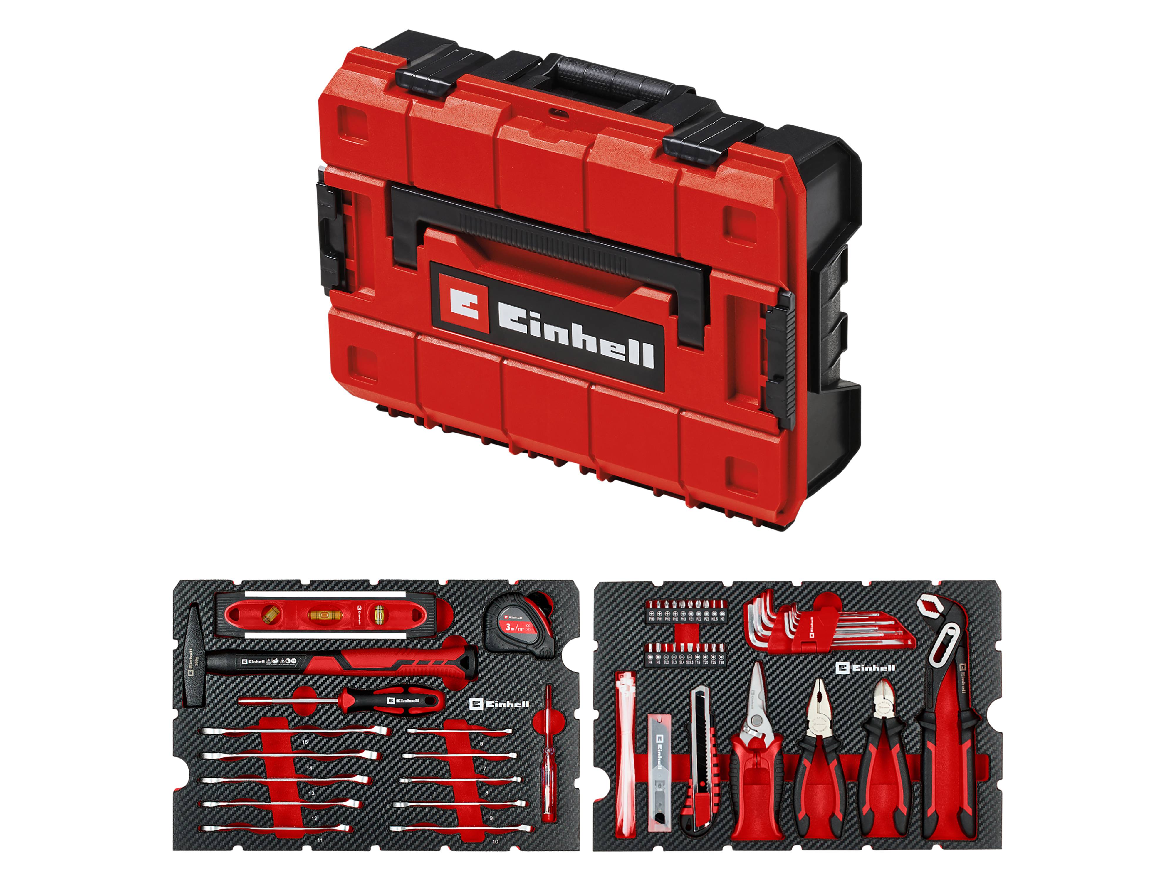 EINHELL Werkzeugkoffer Umzug, 370511, E-Case, 79-teilig