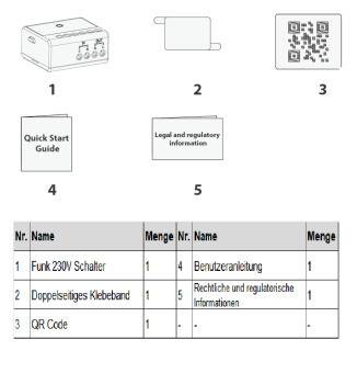 Dahua - ARM7012-W2(868) - Alarm - 230V Schalter, - 230V Funk Schalter 868MHz