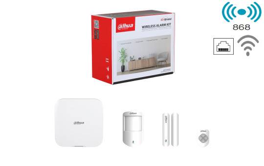 Dahua - ART-ARC3800H-03-W2(868) - Alarm - Kit, - HUB 2 - Zentrale 868MHz - LAN, Wi-Fi (2,4GHz) - 1x PIR Melder 868MHz -