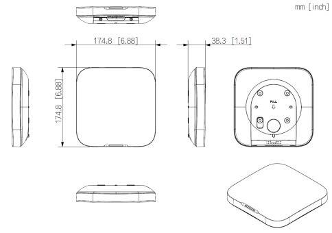 Dahua - ARC3800H-FW2(868) - Alarm - Zentrale, - HUB 2 - Zentrale 868MHz - LAN, Wi-Fi (2,4GHz) - LTE 4G-,3G- oder 2G - D
