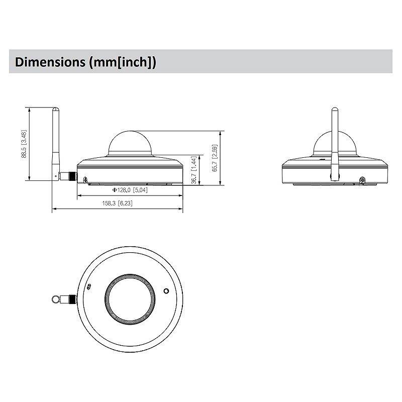Dahua SD1A404DB-GNY-W IP-Kamera 4MPx T/N IR WLAN, 4 MegapixelPTZ Kamera | Blickwinkel:96,9° - 31,6° (Objektiv-Brennweit
