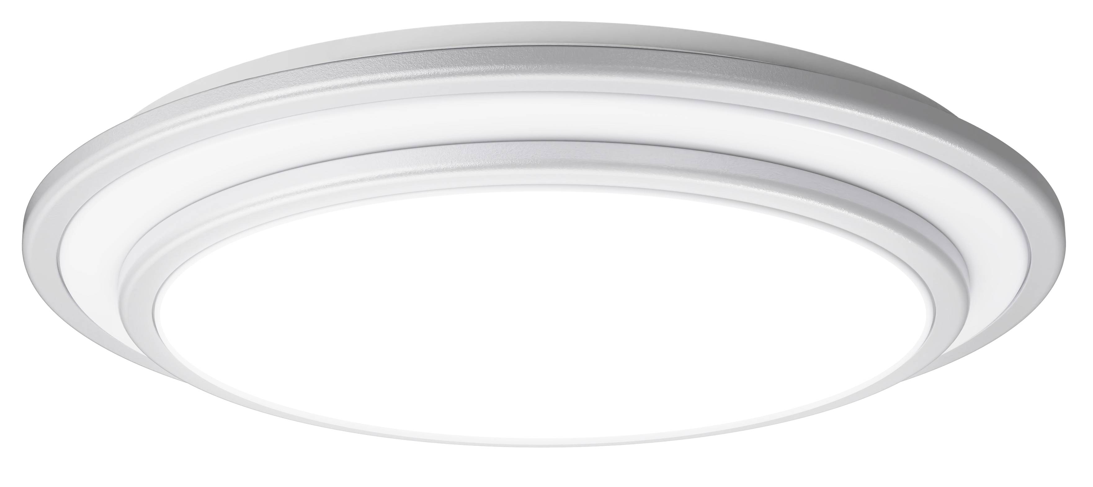 BLULAXA LED-Wand-und Deckenleuchte Nia-S, 16 W, 3000 K, 2000 lm, warmweiß, IP20, weiß/silber, 285 mm