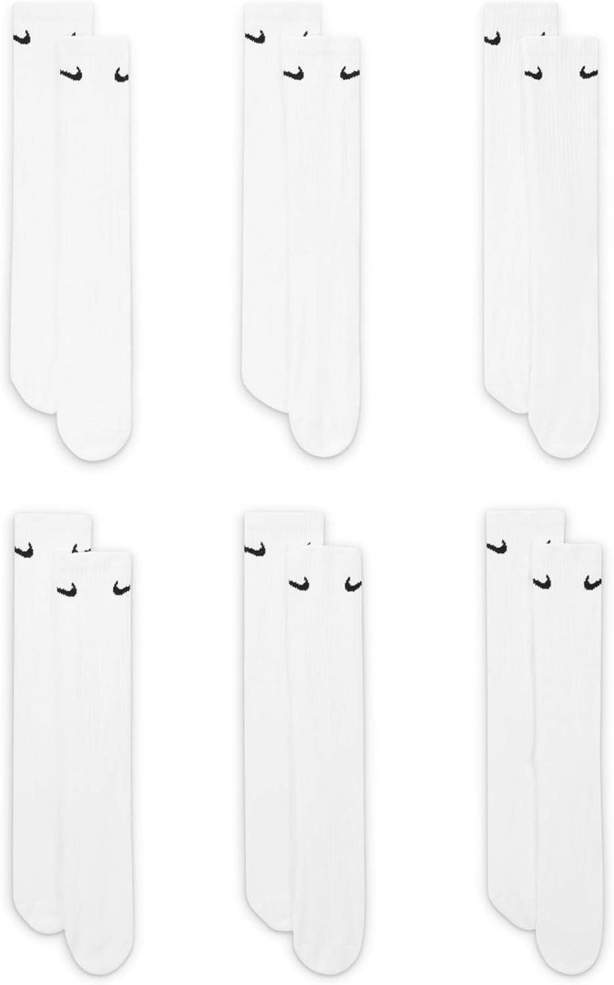 Nike Herren Trainingssocken Socken weiß Sport Pg=6 Paar Gr. 42-46 US 8-11 L