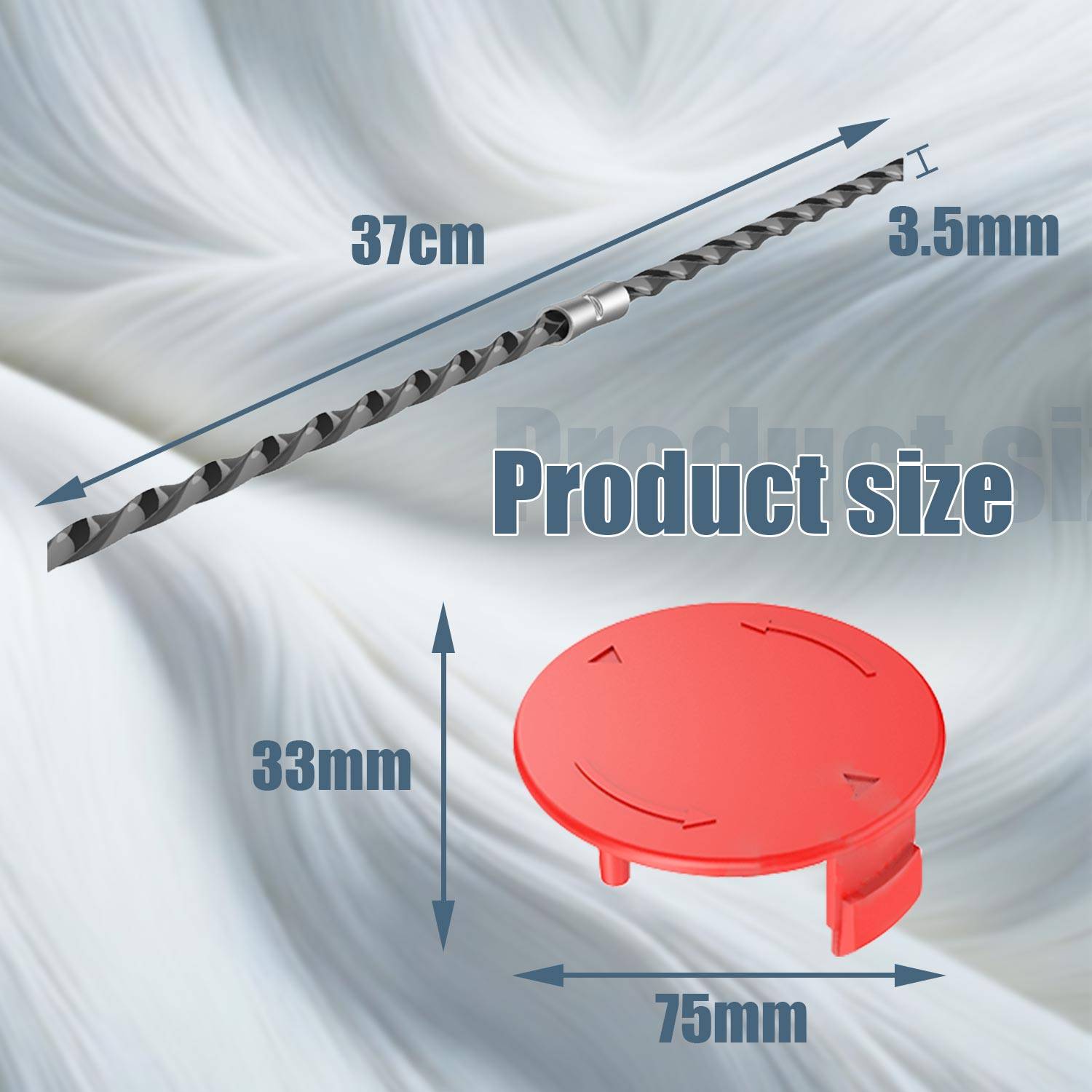 Trimmerdraht und Abdeckung für Bosch AFS 23-37 Rasentrimmer Red