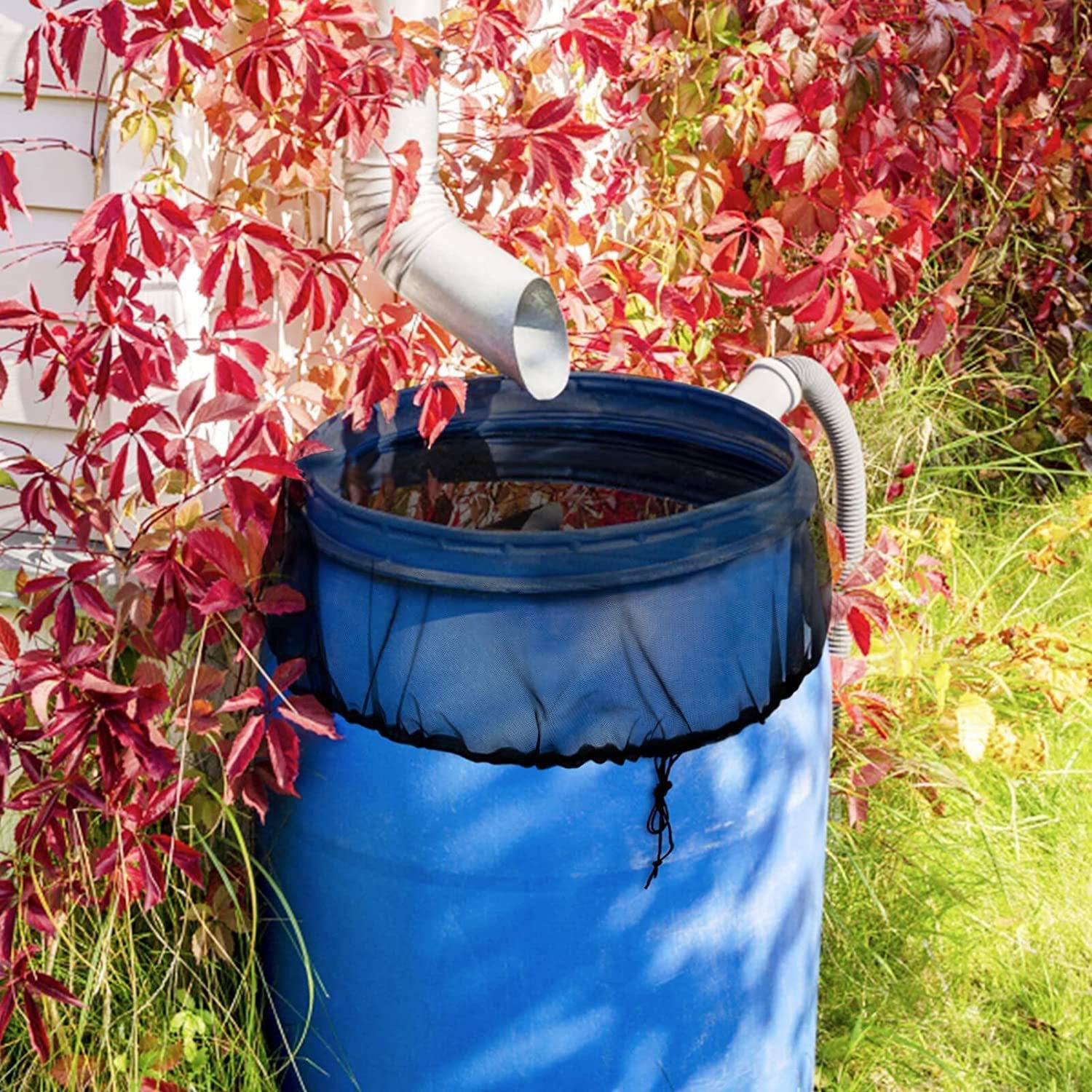 Regentonnen-Netzabdeckung für Wassersammeleimer – schützt vor Insekten, Laub und Schmutz M / 85 cm