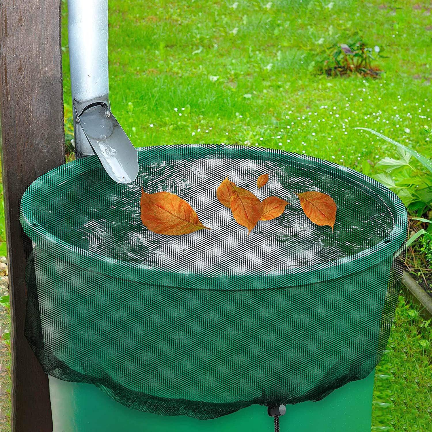 Regentonnen-Netzabdeckung für Wassersammeleimer – schützt vor Insekten, Laub und Schmutz M / 85 cm