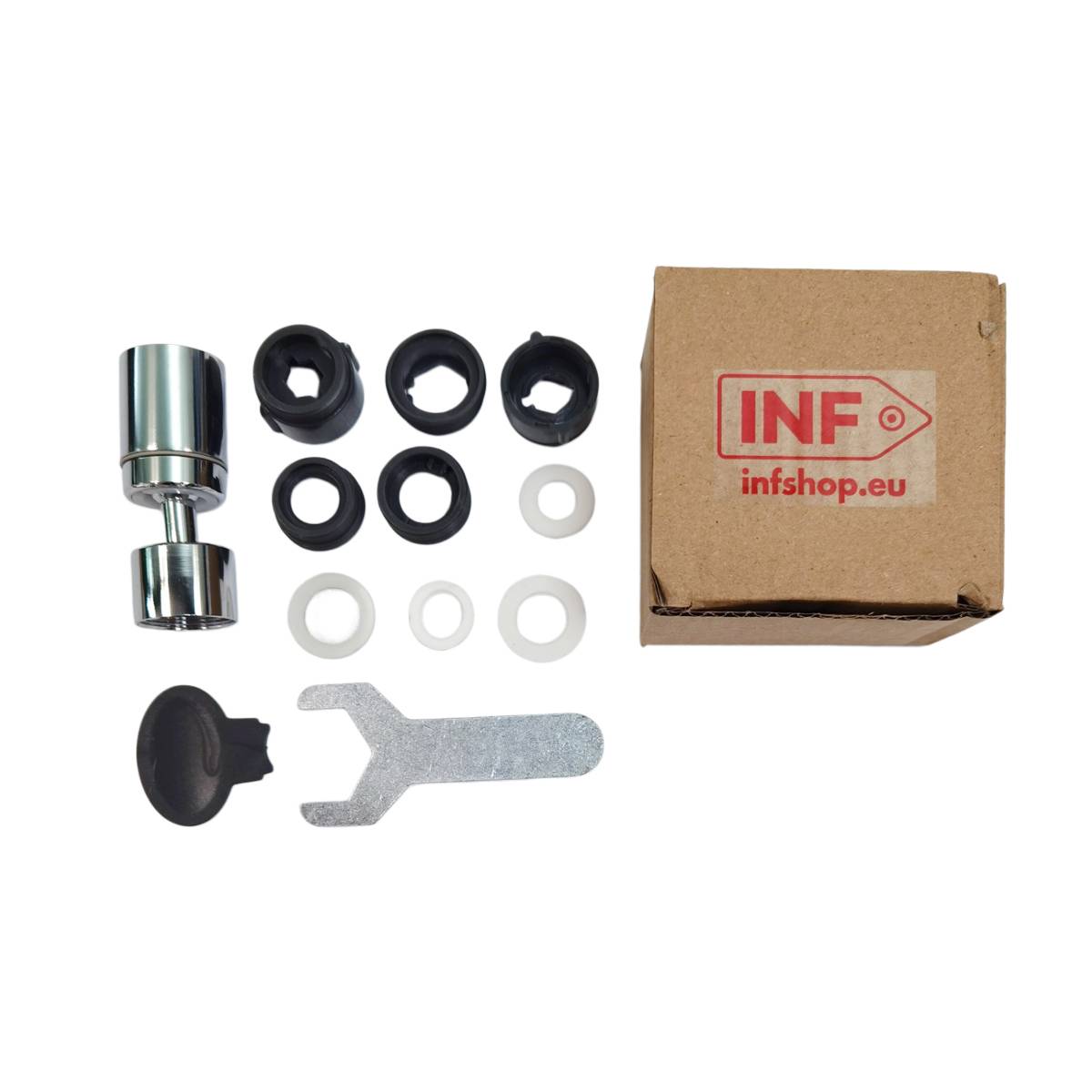 Dual-Mode-Wasserhahnbelüfter mit 720°-Drehung Silver