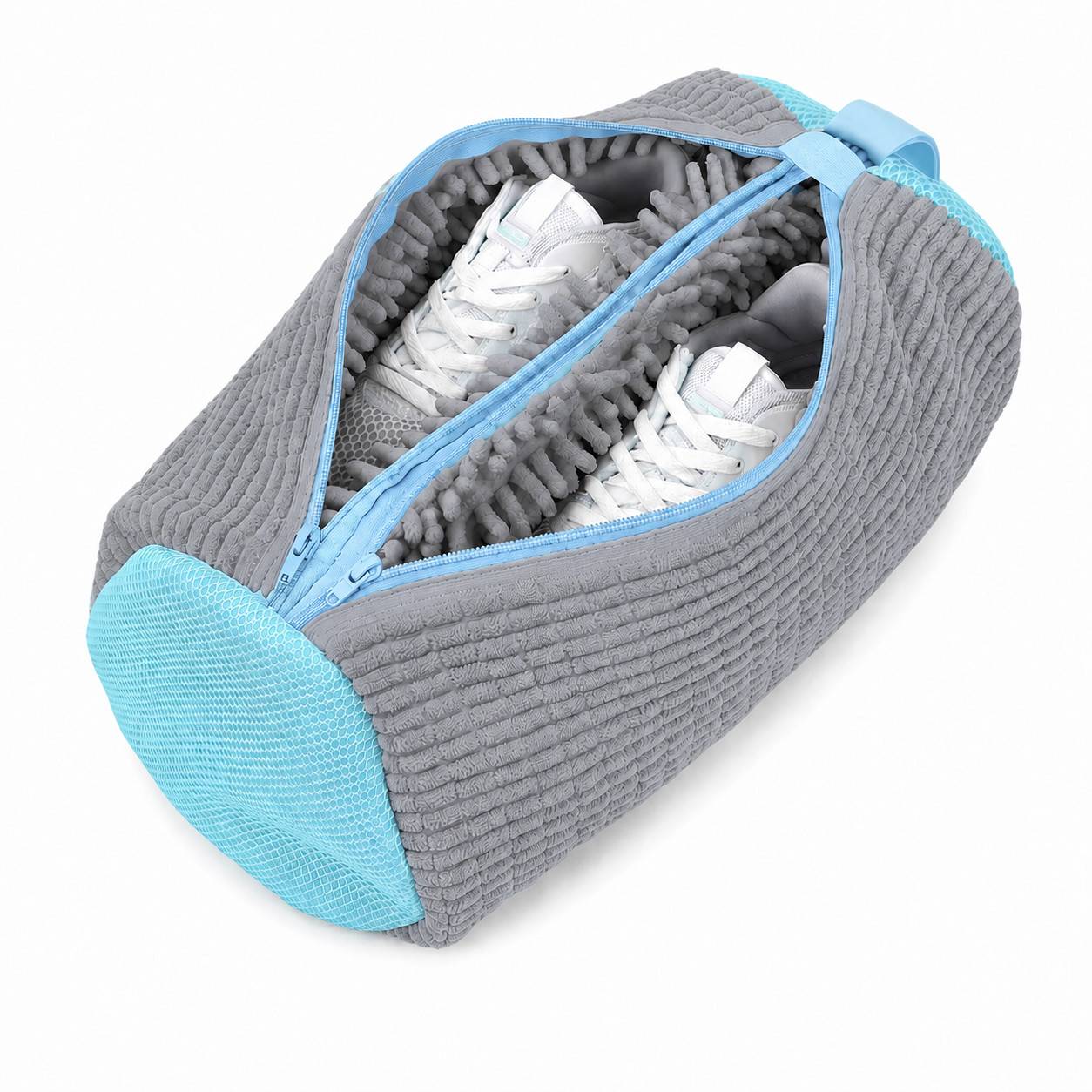 Doppel Waschmaschinen Schuhwaschbeutel - Schützen Sie Ihre Schuhe! Grey