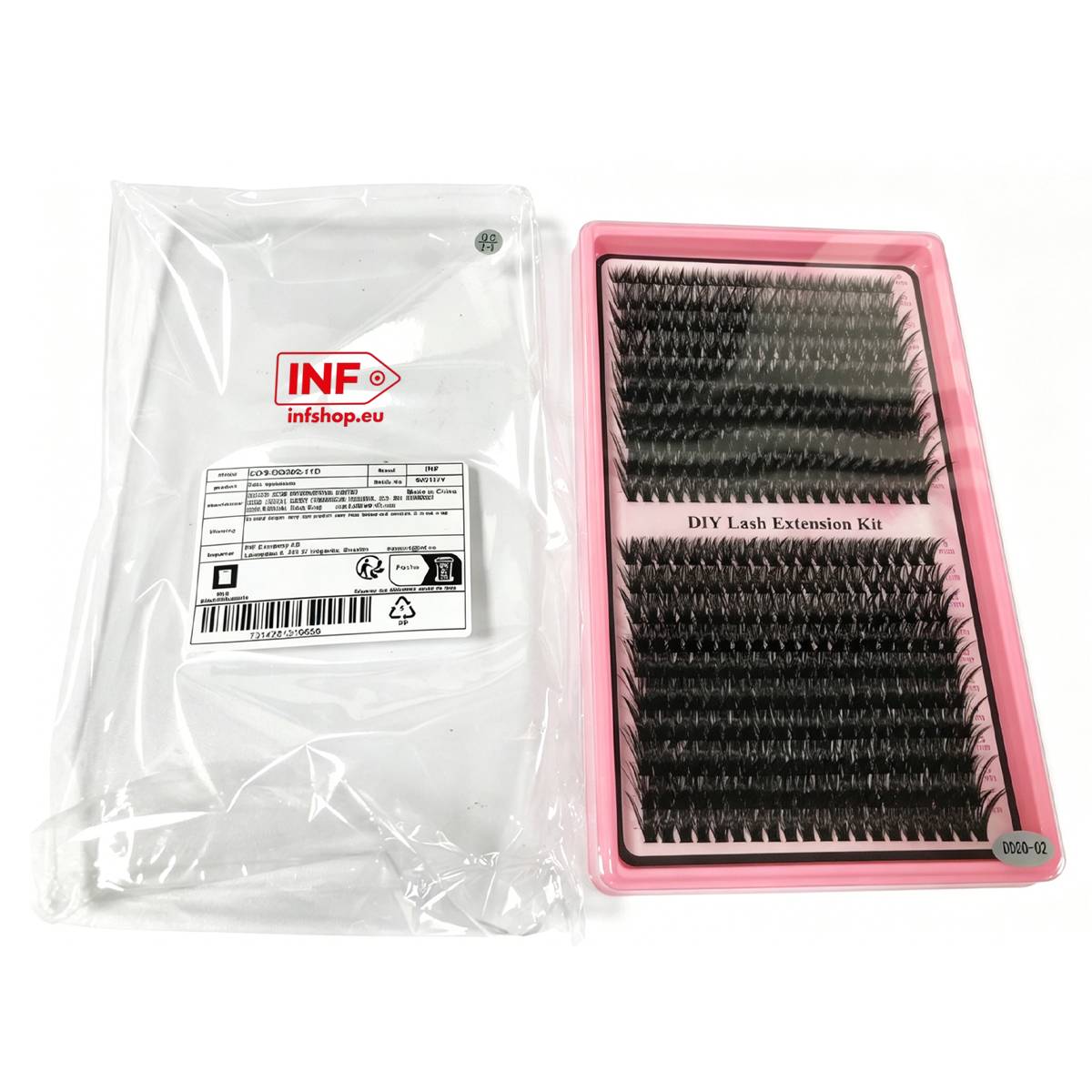 Falsche Wimpern 400 Cluster Kit: Einzelwimpern aus synthetischer Faser für einen dichten, natürlichen Look