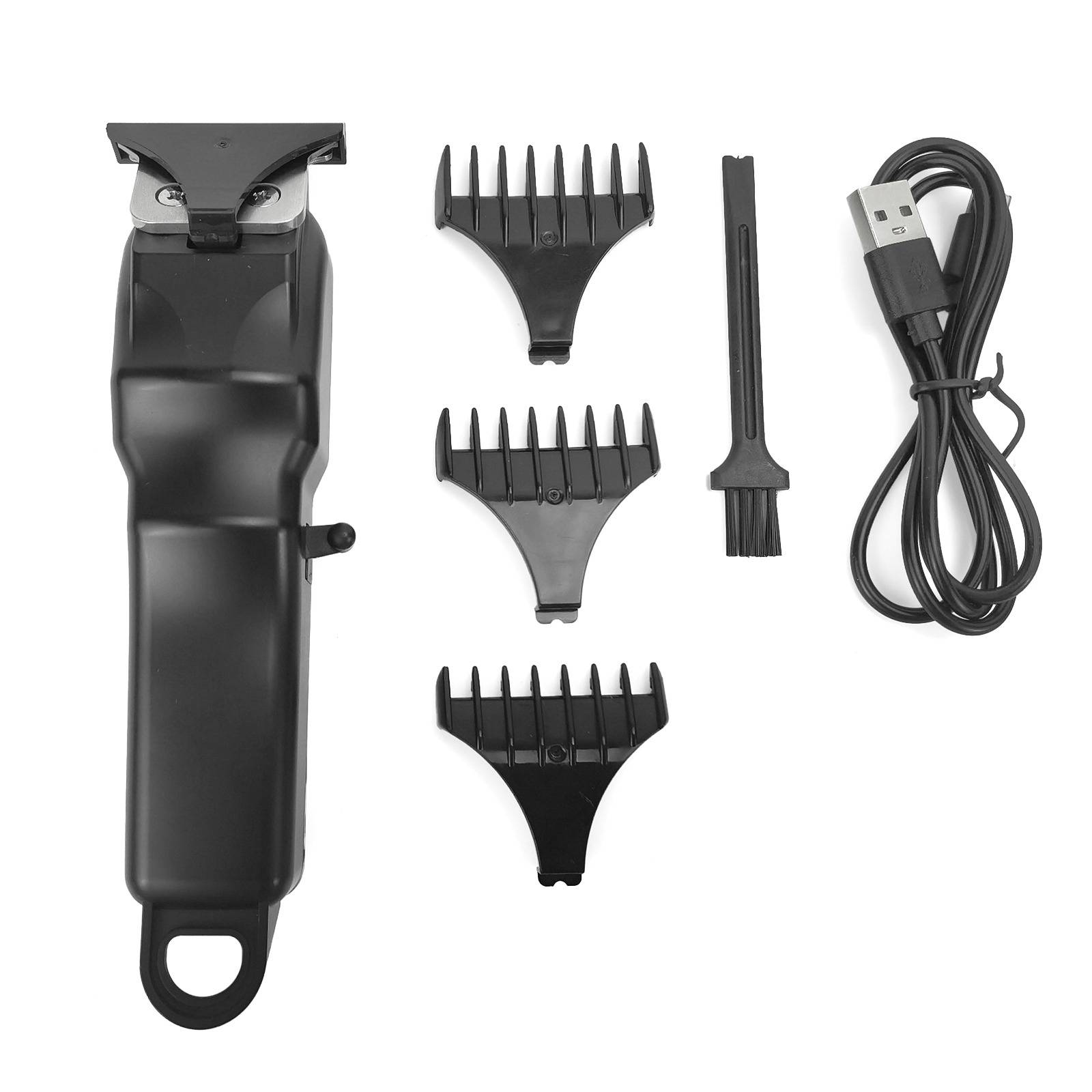 Professioneller Haarschneider mit LED-Anzeige, kabellos, Präzisionsstahlklinge Black
