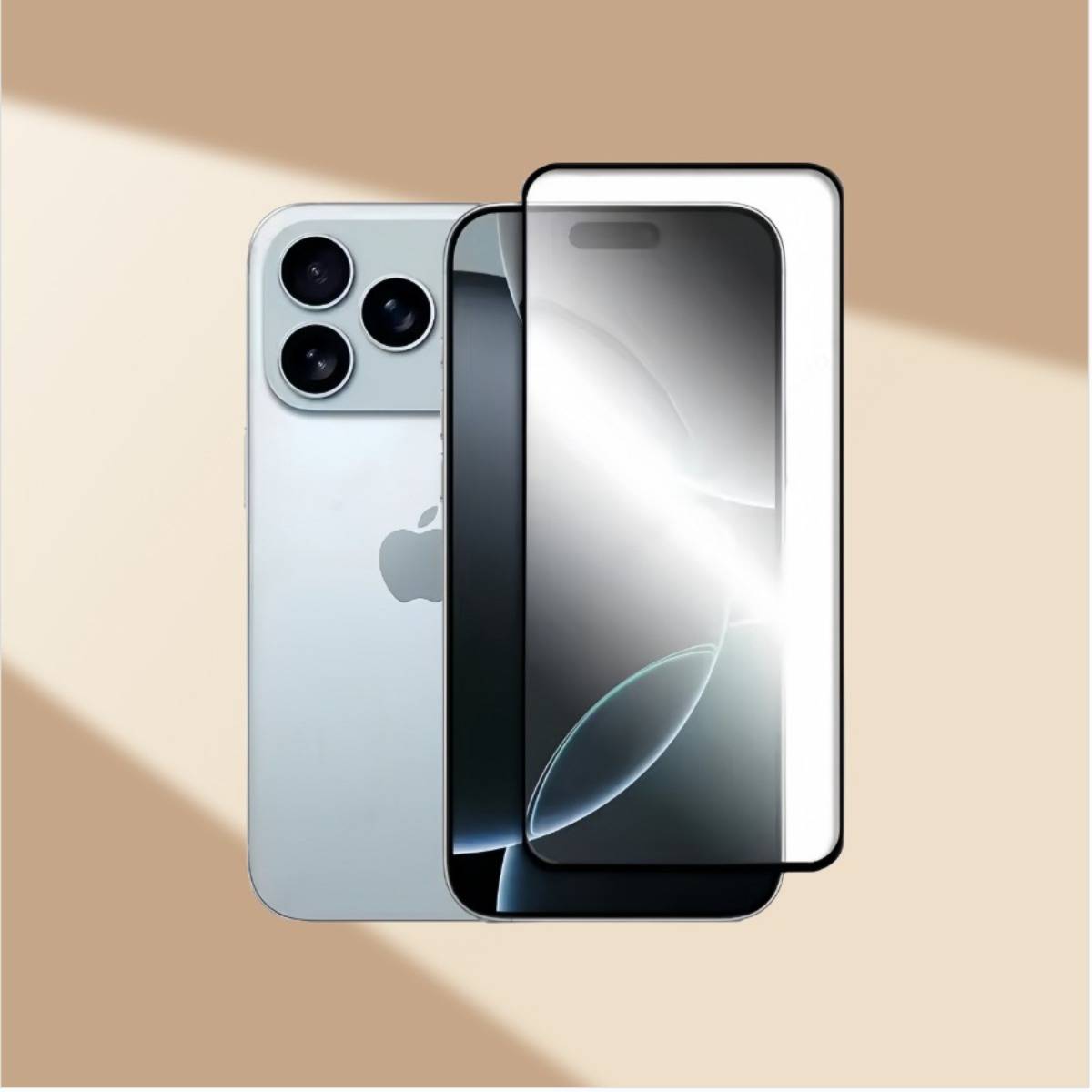 High Aluminum HD Panzerglas Displayschutzfolie kompatibel mit iPhone 15 Pro - 2 Stück