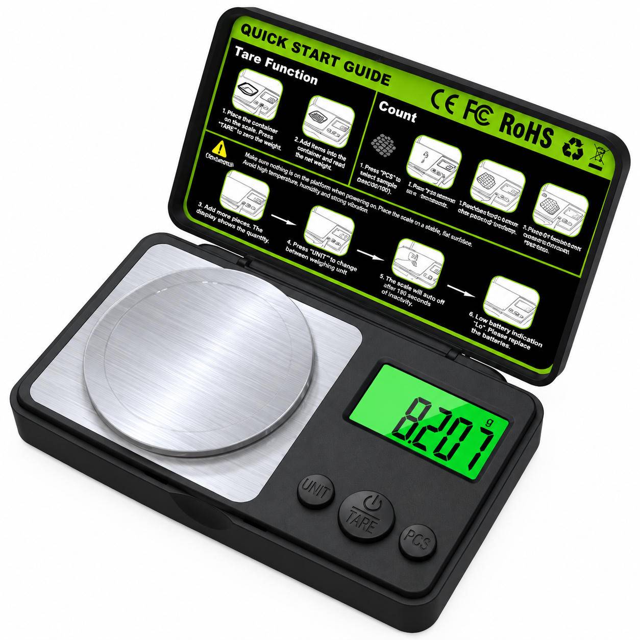 CX-555A Schmuckwaage 100g/0.001g - Hochpräzise Taschenwaage