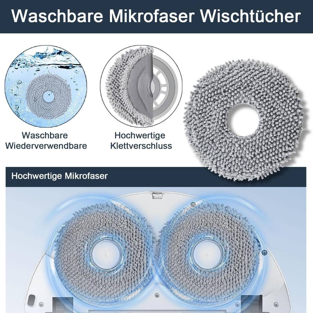Ersatzteil-Set kompatibel mit Roborock Qrevo S5V / Curv / Edge Serie Roboterstaubsauger