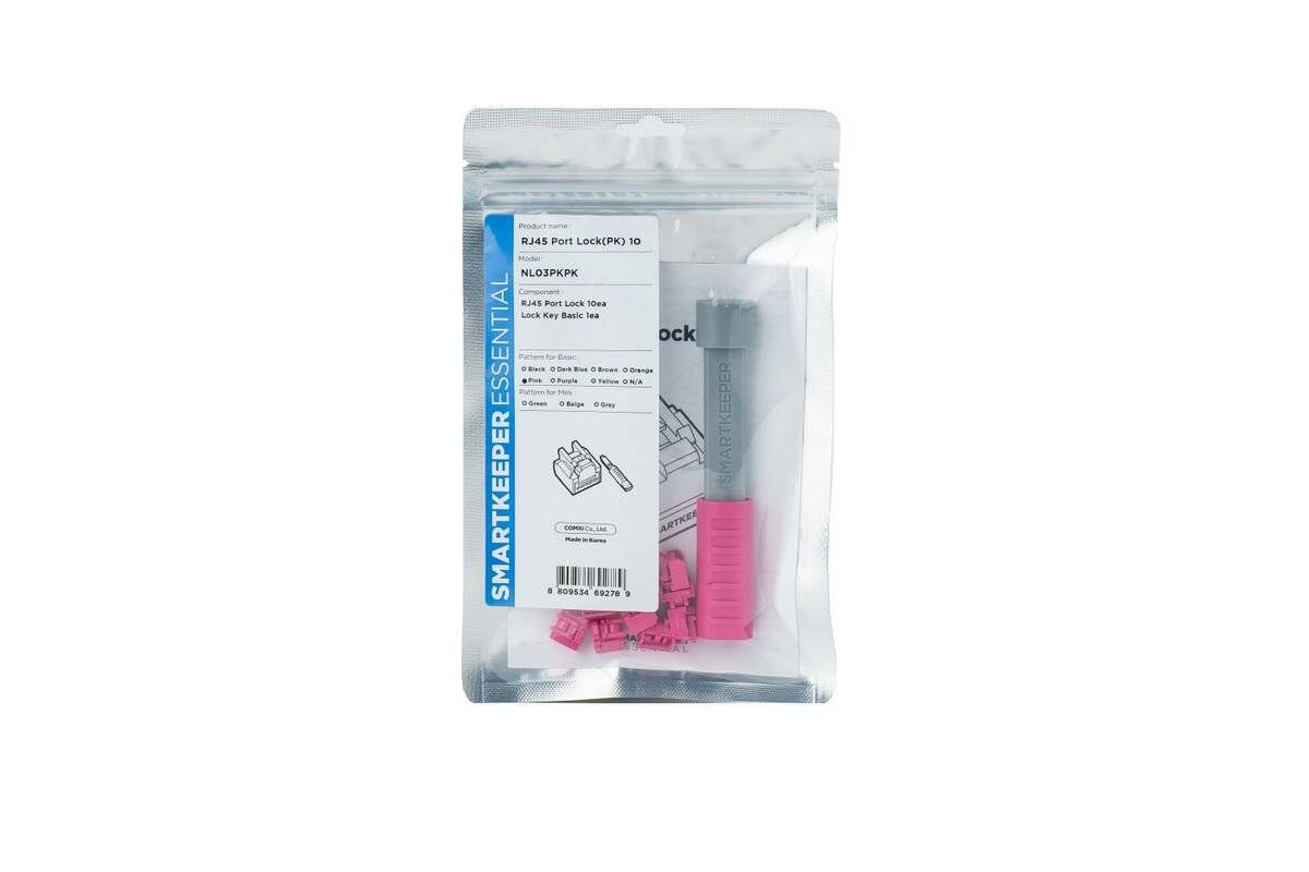 SmartKeeper Basic RJ45 Port Blocker pink, 10 Stk.+Key
