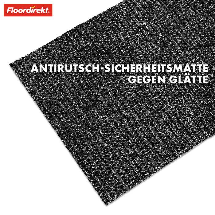 FLOORDIREKT Sicherheitsmatte bei Glätte - Anti-Rutsch Bodenbelag mit PVC-Granulat - Wetterfest & Temperaturbeständig - 120 x 500 cm - Anthrazit