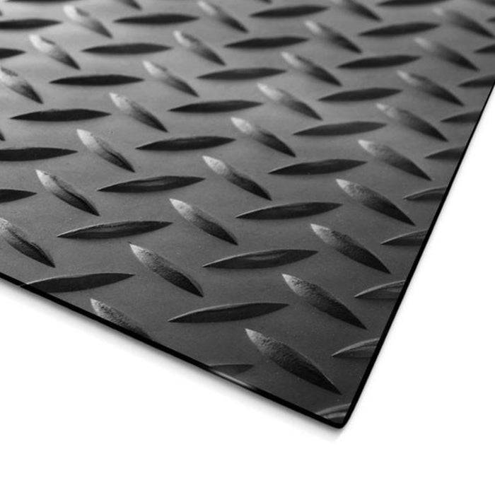 FLOORDIREKT Gummiläufer - Rutschfeste Oberfläche - Robust & Langlebig - Tränenblech-Struktur - 50 x 150 cm