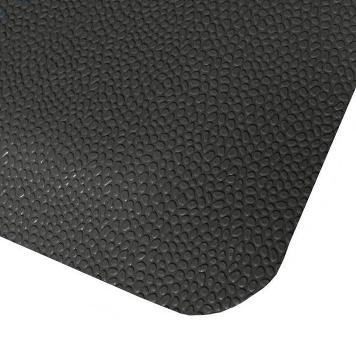 FLOORDIREKT Anti-Ermüdungsmatte Soft-Tritt - Dämpfende Arbeitsmatte - Entlastung für Gelenke & Wirbelsäule - 350 x 60 cm - Schwarz