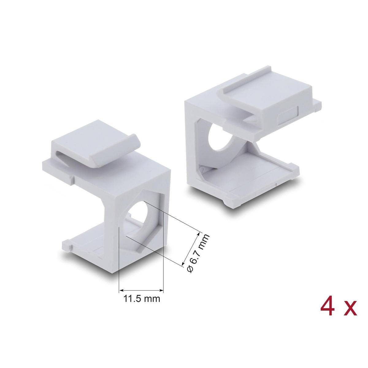 87609 - Delock Keystone Abdeckung weiß mit 7 mm Durchführung 4 Stück