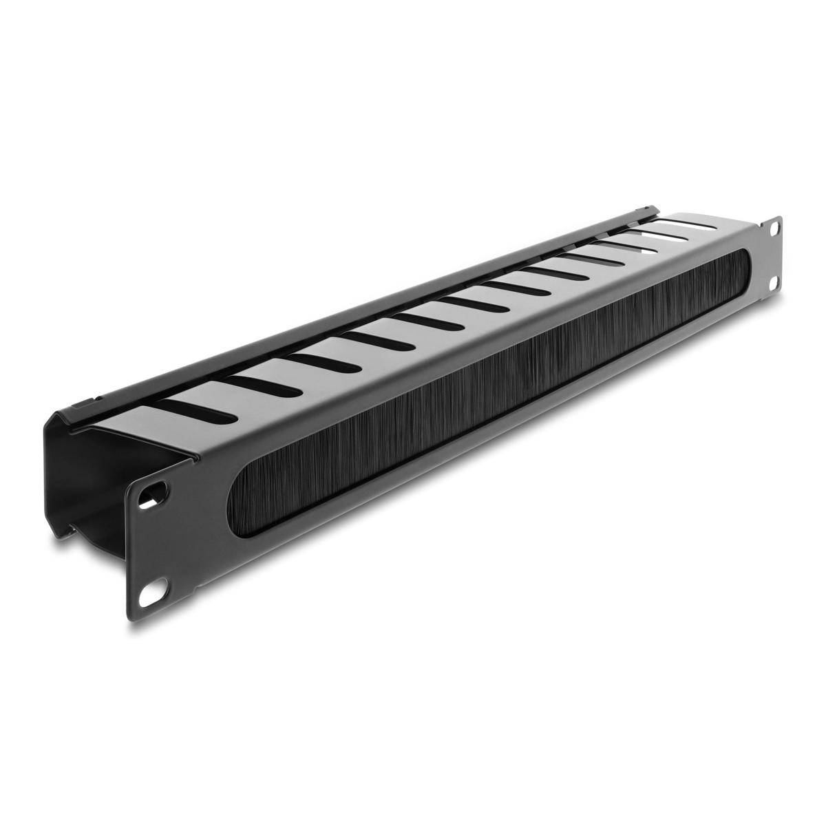 67628 - Delock 19″ Kabelmanagement Rangierpanel mit Bürste 1 HE schwarz