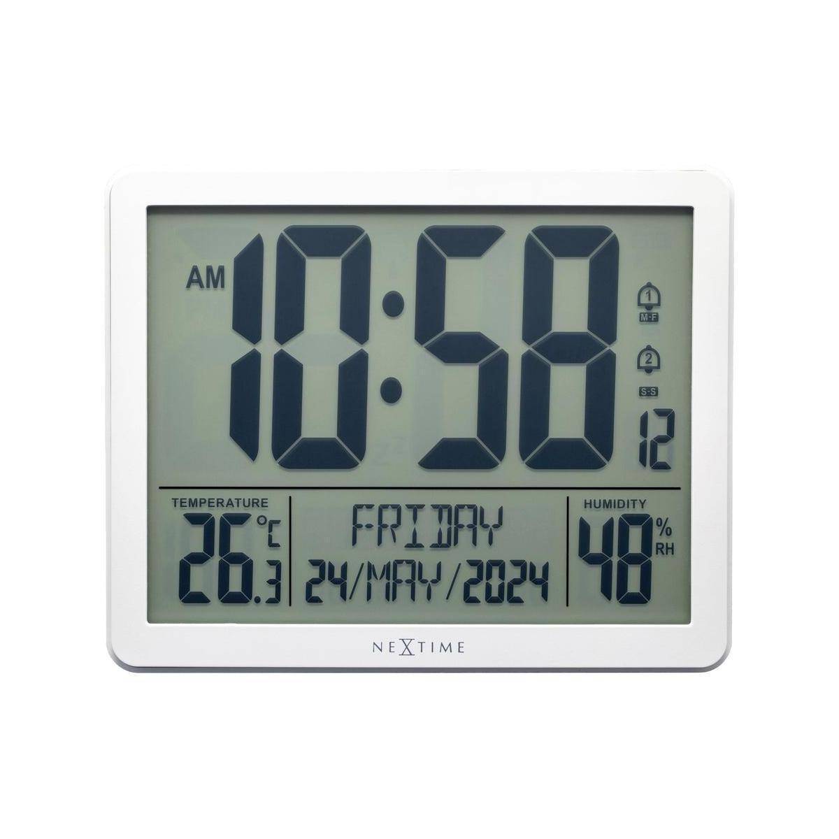 Digitale Tisch-/Wanduhr 17.3x14x2.7cm RCC Wetterstation ABS NeXtime Oneforall