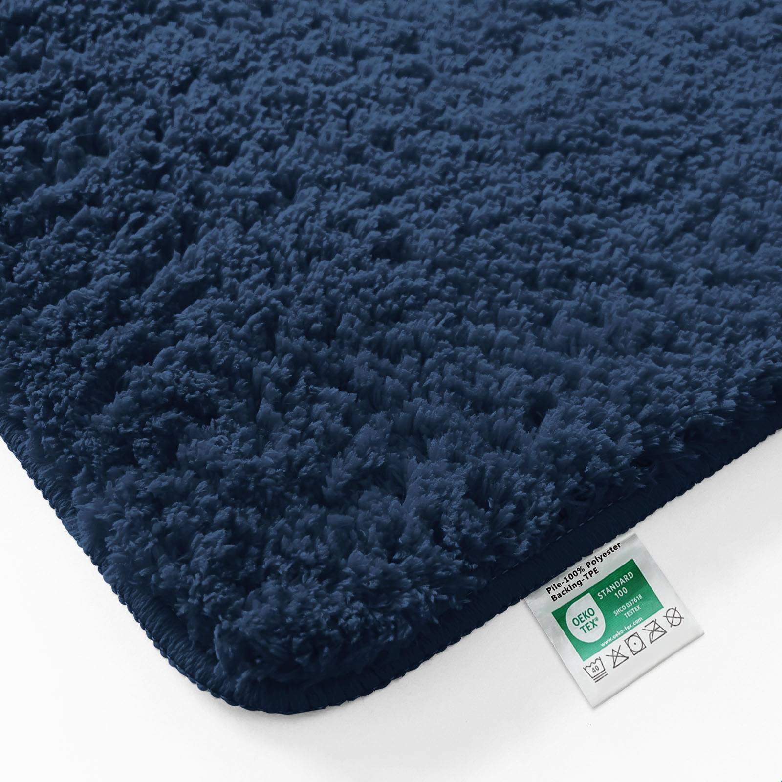 FLOORDIREKT Badematte Sky - Flauschiger Badvorleger mit dichtem Flor - Rund - Ø 120 cm - Silbergrau