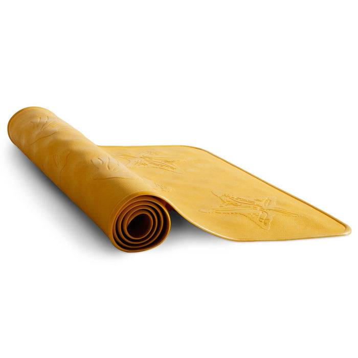 FLOORDIREKT Badewanneneinlage Frida - Rutschhemmende Badematte aus Naturkautschuk - Gelb - 34 x 74 cm