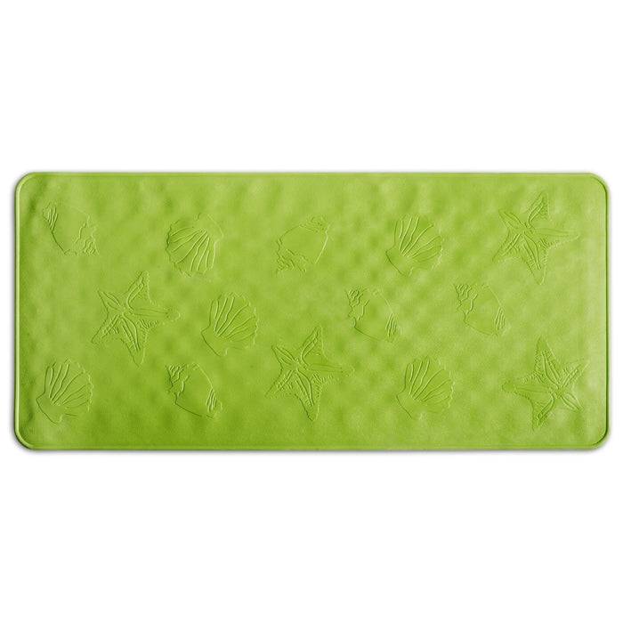 FLOORDIREKT Badewanneneinlage Frida - Rutschhemmende Badematte aus Naturkautschuk - Grün - 34 x 74 cm