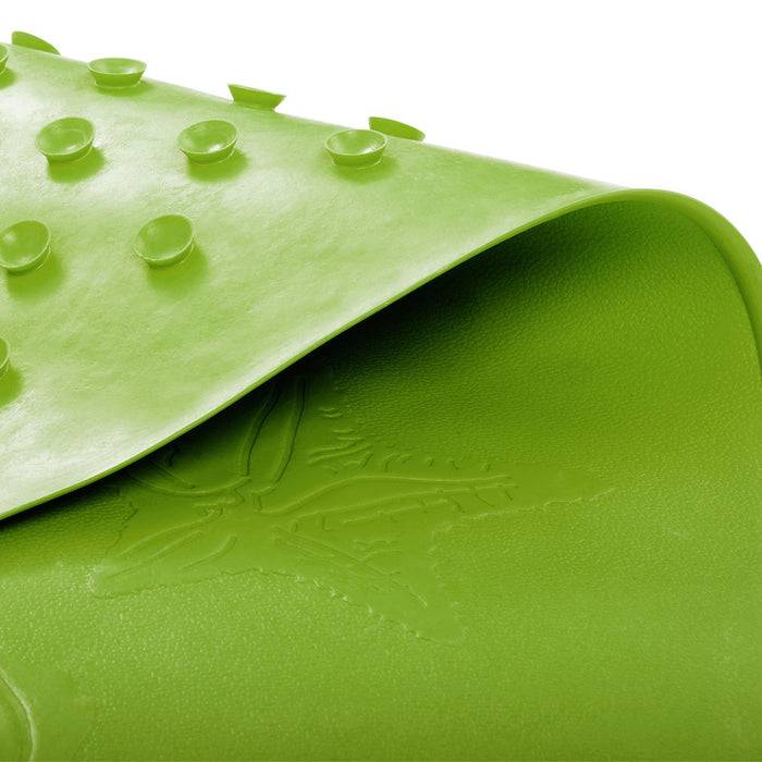 FLOORDIREKT Badewanneneinlage Frida - Rutschhemmende Badematte aus Naturkautschuk - Grün - 34 x 74 cm