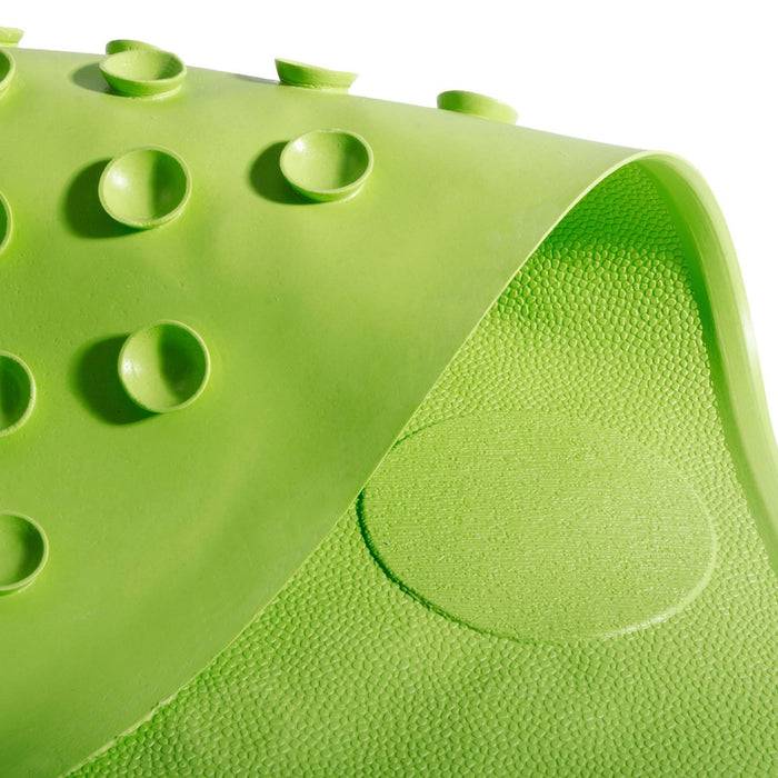 FLOORDIREKT Badewanneneinlage Victoria - Rutschhemmende Badematte aus Naturkautschuk - Grün - 34 x 74 cm
