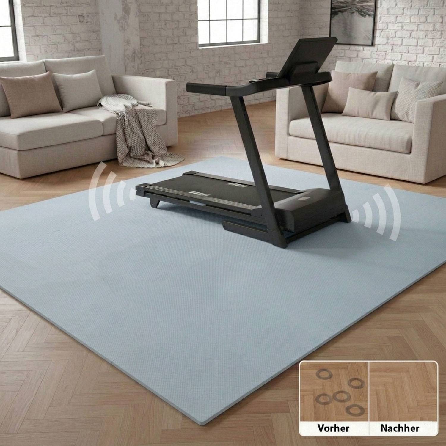 54 Puzzlematten Bodenschutz Fitness - 30x30 Grau - Sport Bodenmatte Home Gym