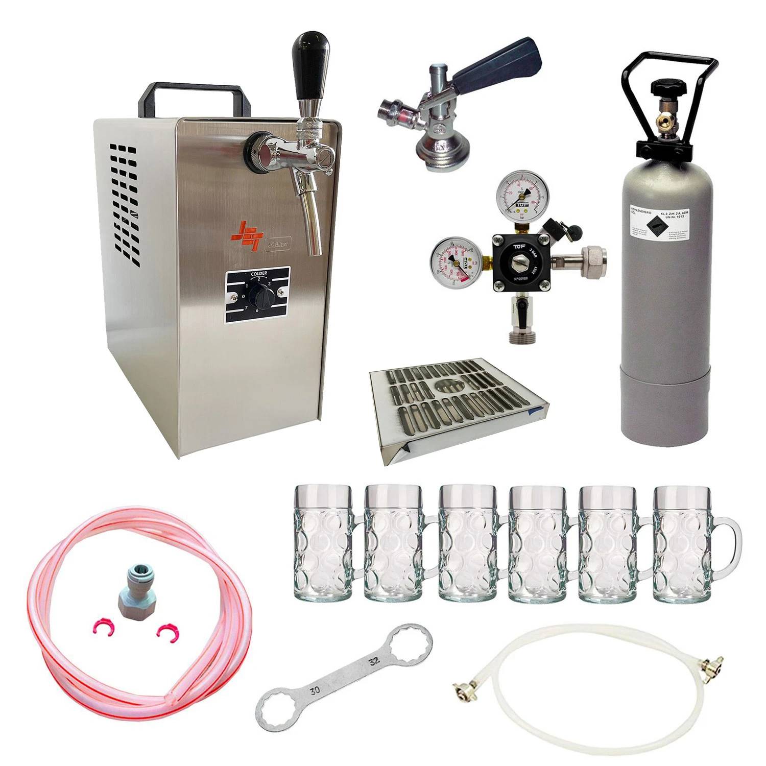 Zapfanlage JET 30 Bierkoffer Komplettset mit Kühler und Zubehör